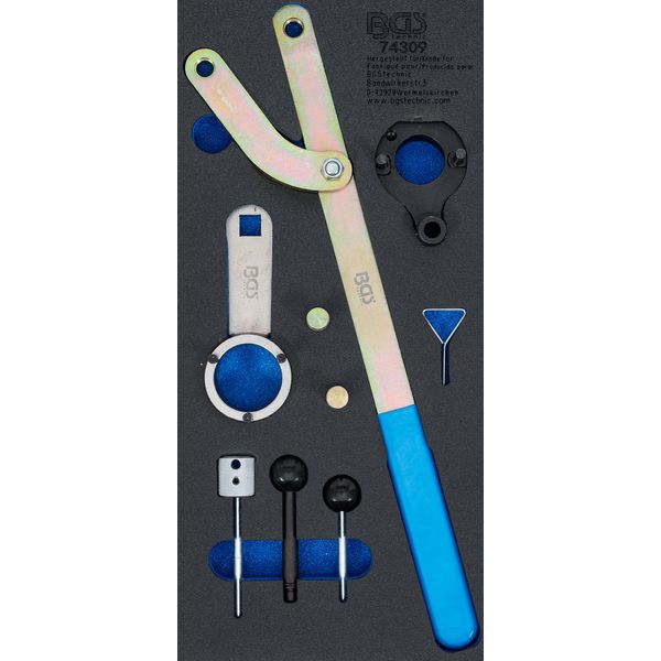Bgs 74309 | Inserto Per Carrello Da Officina 1/3: Set Di Attrezzi Per La Regolazione Del Motore | Per Vag 2.0 Tdi Common Rail-image