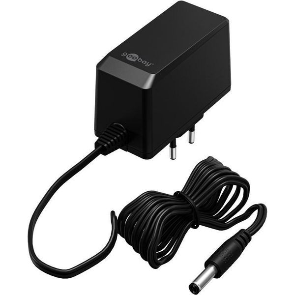 Goobay 64979 Alimentatore 12 V (27 W / 2,25 A), Nero, 1,8 M - Con Spina Dc 5,5 Mm X 2,1 Mm-image