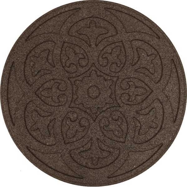 Bepco Set Di 4, Ornamento In Gomma Riciclata, Ø 45,8 X 1,8 Cm, Marrone-image