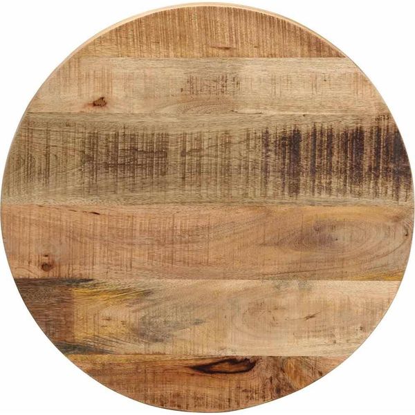 Piano Del Tavolo Ø 40X2,5 Cm Rotondo Legno Di Mango Massiccio Grezzo-image