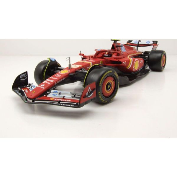 Bburago 16815S Ferrari SF-24 #16 Formula 1 Imola 2024 Rosso Sainz 1:18-image