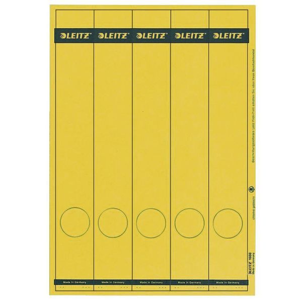 Leitz 1688-00-15 1688 Etichette Per Dorso In Pc - Carta, Lunghe/Strette, 125 Pezzi, Giallo-image