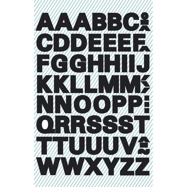 Avery Zweckform® 3780 Etichette Per Lettere - A-Z, 9,5 Mm, Nero, Autoadesive, Resistenti Alle Intemperie, 104 Etichette-image