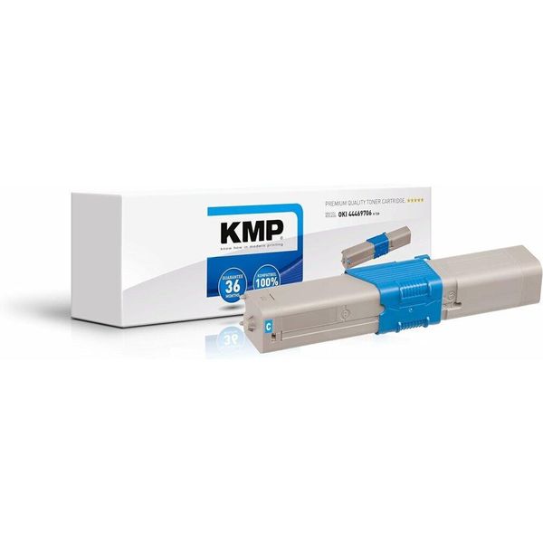 Kmp O-T28 - 50 G - Ciano - Compatibile - Cartuccia Di Toner (Alternativo A: Oki 44469706)-image