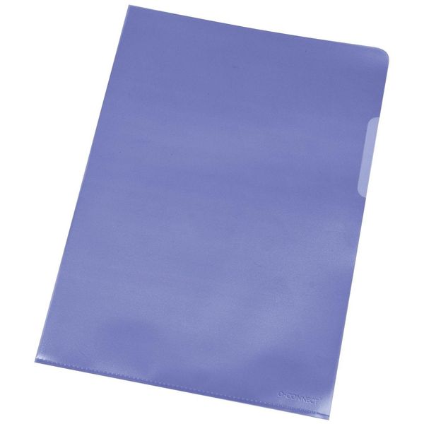 Q-Connect® KF00307 Manicotto Di Visualizzazione - A4, 120 Mym, Blu Granulato, 100 Pezzi-image