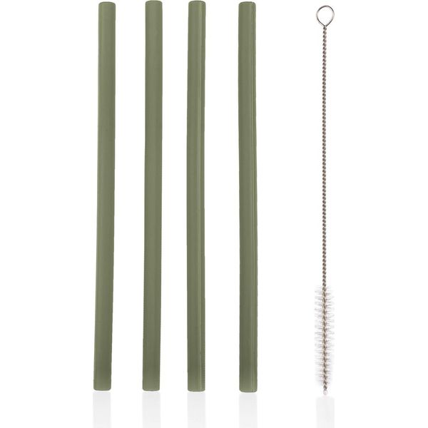 Zopa Cannuccia In Silicone 4 Pezzi, Verde Bosco-image