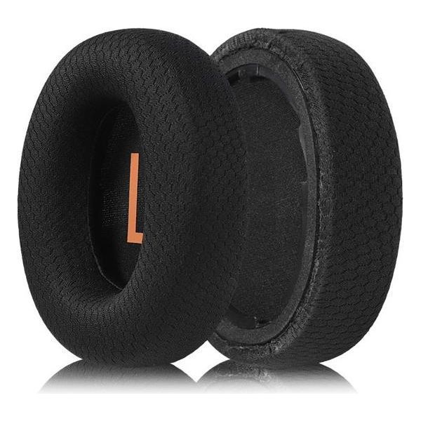 Inf Cuscinetti Auricolari Di Ricambio In Rete Per Qcy H3/H3 Lite E Tozo HT2, 2 Pezzi Nero Arancione-image