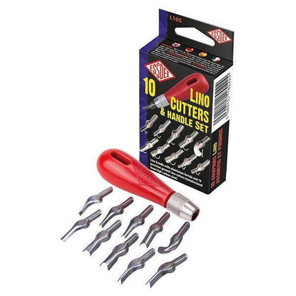Essdee Lino Cutters & Handle Set Per Tecniche Grafiche-image