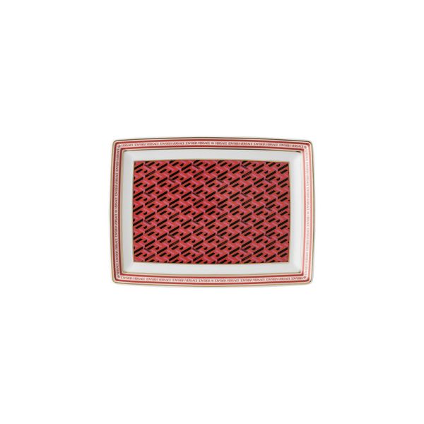 Platte Rosenthal Versace La Greca Signature Rouge De 18 Cm : ÉLéGance Et Style-image