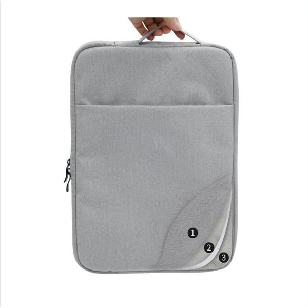 Inf Borsa Per Laptop Leggera E Sottile Con Maniglia, Grigia, In Poliestere 13 Pollici-image