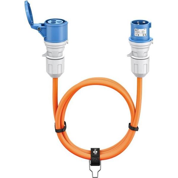 Goobay 76230 Prolunga Cee, Da Spina Cee A Innesto Cee, 25 M, 25 M, Arancione - Cavo Da Campeggio Per Aree Esterne, 16 A / 230 V-image