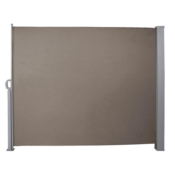 Einfeben Tenda Da Sole Laterale Tende Estensibili 160X300Cm Schermo Privacy Protezione Dal Vento Protezione Dal Sole Tenda A Rullo Laterale Alluminio Marrone-image