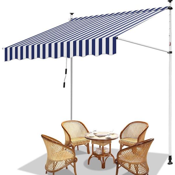 Tenda Da Sole Tenda Da Sole A Morsetto Retraibile Tenda Da Sole Protezione Solare Balcone Senza Forature 150X120Cm-image
