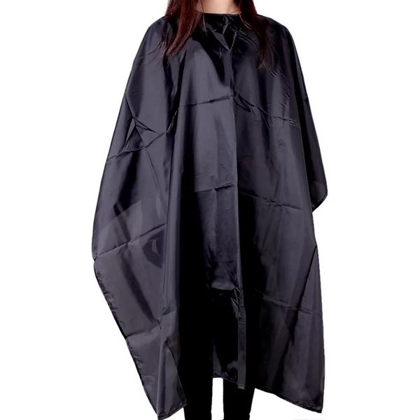 Mantellina Da Parrucchiere Per Adulti E Bambini Con Chiusura In Velcro - Mantellina Nera Da Taglio 120 X 145 Cm - Mantellina Impermeabile Xxl Per Parrucchieri Unisex - Universale Per Barbieri E Parrucchieri-image