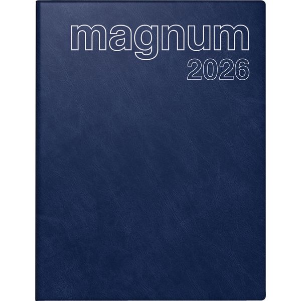 Rido® Idé® 70-27 042 386 Calendario A Libro Magnum 2026 - 1 Settimana / 2 Pagine, 18,3 X 24 Cm, Blu Scuro-image