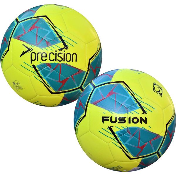 Pallone Da Calcio Di Precisione Fusion Fifa Giallo Taglia 4 Impermeabile-image