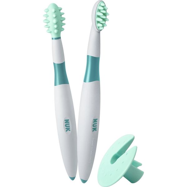 Nuk Set Di Apprendimento Per La Cura Dei Denti In 2 Pezzi Con Anello Protettivo-image