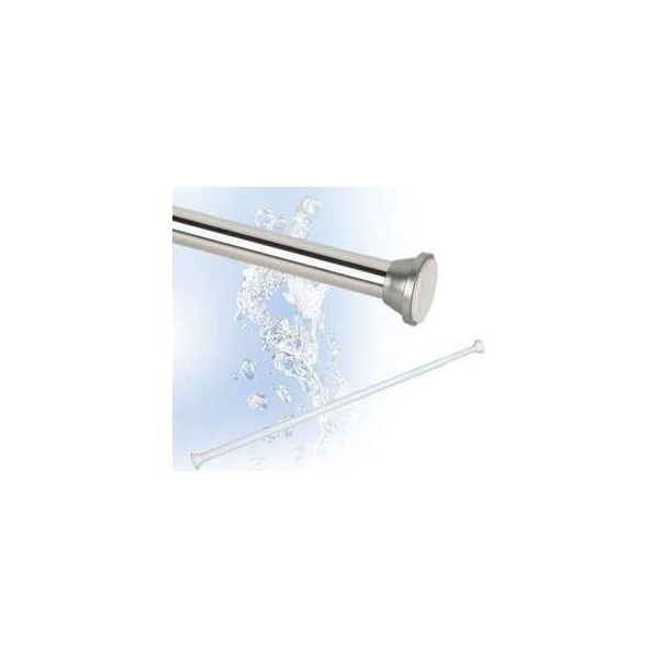 Binario Per Tende Da Doccia Alu 105 Cm - 180 Cm Argento Lucido-image