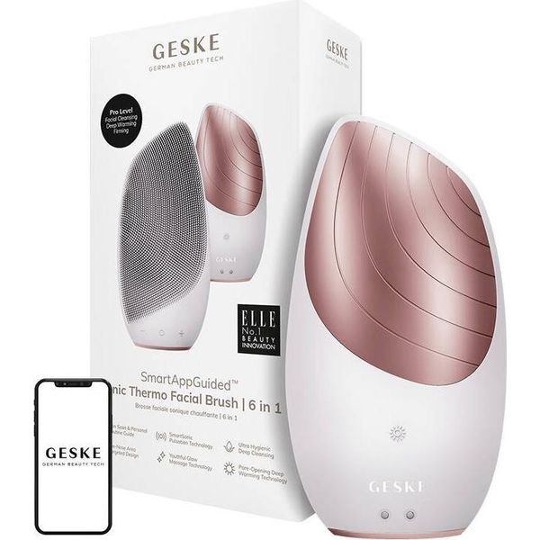 Geske 6W1 Spazzola Termica Sonica Per Il Viso Con Applicazione (Starlight)-image