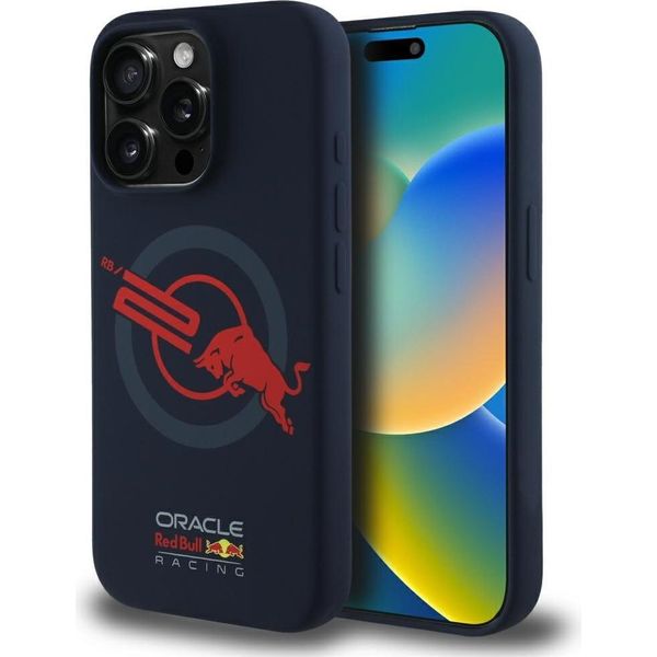 Etui Red Bull Hc Silicone Orbr20 Logo Rosso Fodera Fare Iphone 15 Pro Max Magsafe Granatowy-image