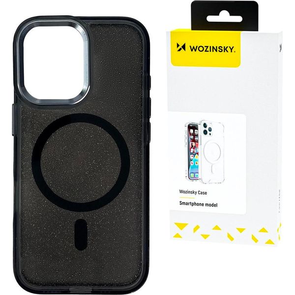 Wozinsky Glitter Case Z Mag Safe Per Samsung Galaxy S25+ - Nero Con Brillantini-image