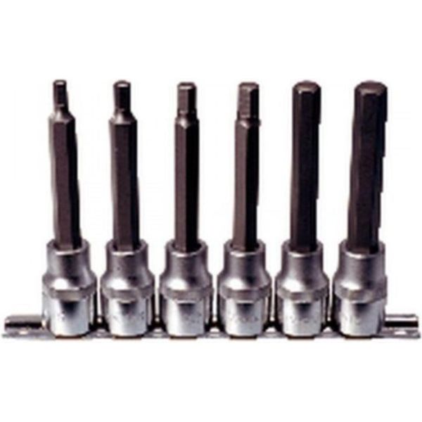 Ks Tools Set Di Bussole Da 1/2" Esagonali Lunghe 6 Pezzi - 911.1336"-image