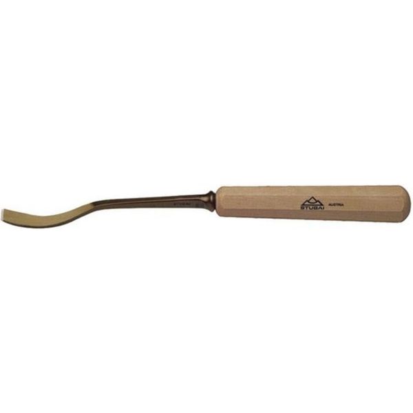 Scalpello Stubai Serie 52 - Forma 26 | Sgorbia A Gomito 25 Mm, Con Manico In Legno, Per Preforare, Per Lavori Di Battuta, Sgrossatura, Rosette, Per Lavorare Il Legno-image