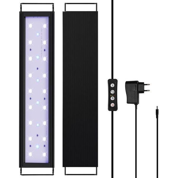 Tolletour 35-50Cm Led Acquario Illuminazione Serbatoio Di Pesce Lampada A Spettro Completo Di Luce Vegetale Per La Crescita Delle Piante D'acquario-image