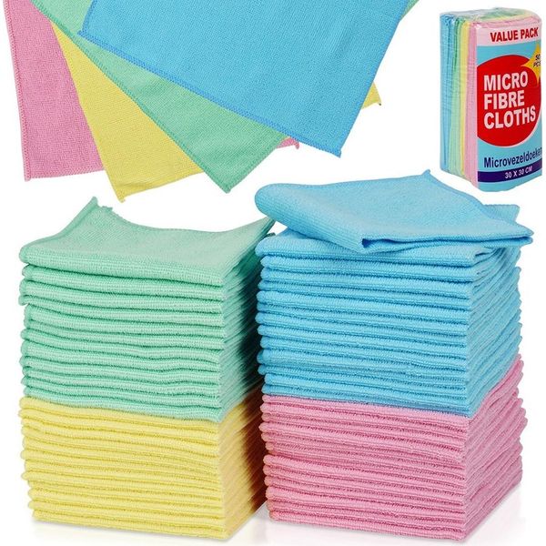Vilde Panni Per La Pulizia Della Cucina Panno In Microfibra Panni Per La Pulizia In Microfibra 30X30 Cm 50 Pz.-image