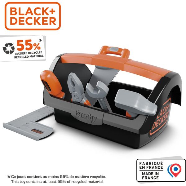 Smoby 7600360940 Cassetta Degli Attrezzi Smoby Black+Decker - Giochi Di Ruolo Fai Da Te-image