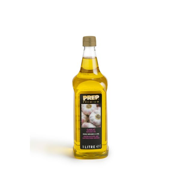 Prep Premium - Olio All'aglio, 1 X 1000 Ml Pet - Aroma Naturale Di Aglio Per Pesce, Pollame, Piatti Fritti, Olio D'oliva All'aglio-image