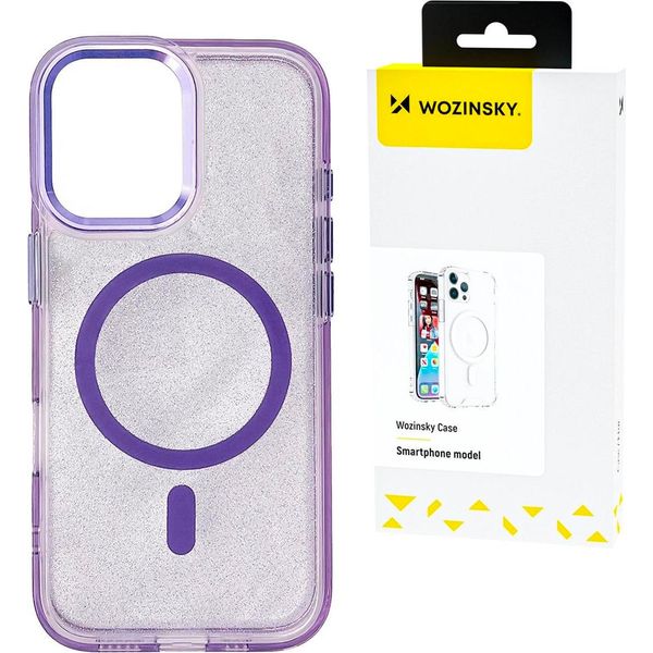 Custodia Wozinsky Glitter Case Magsafe Na Samsung Galaxy S24 Fe - Fioletowe Z Brokatem-image