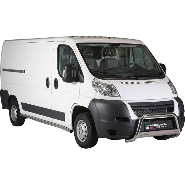 Barra Di Protezione Paraurti Anteriore Per Citroen Jumper 2006-2013 ø63Mm Acciaio Argento-image