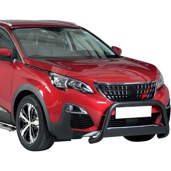 Barra Di Protezione Del Paraurti Anteriore Per Peugeot 3008 2018-2021 ø63Mm Acciaio Nero-image