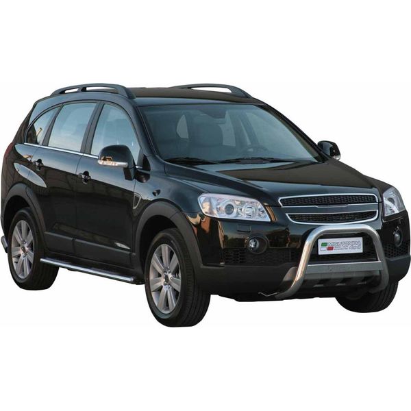 Barra Di Protezione Paraurti Anteriore Per Chevrolet Captiva 2006-2010 ø63Mm Acciaio Argento-image