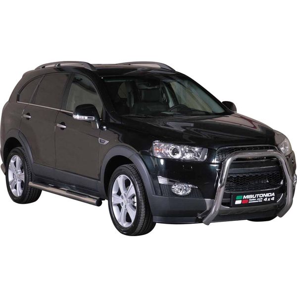 Barra Di Protezione Paraurti Anteriore Per Chevrolet Captiva 2011-2016 ø76Mm Acciaio Argento-image