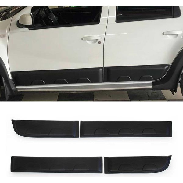 Modanature Di Protezione Porta Protezione Laterale 4X Per Dacia Duster 2010-2018 Abs Nero 4Pcs-image