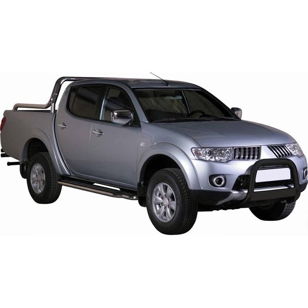 Barra Di Protezione Paraurti Anteriore Per Mitsubishi L200 2010-2015 ø63Mm Acciaio Nero-image