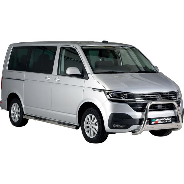 Barra Di Protezione Paraurti Anteriore Per Vw T6.1 Transporter 2019-2024 ø63 Grigio Acciaio-image