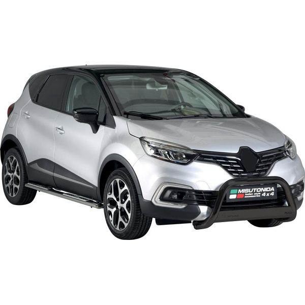 Barra Di Protezione Del Paraurti Anteriore Per Renault Captur 2017-2019 Nero ø63Mm Acciaio-image