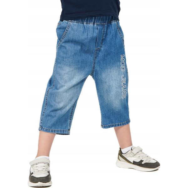 Mod Jeans | Pantaloncini Di Jeans Per Bambino - Blu Scuro - 100% Cotone - Comodi E Traspiranti Taglia 98, Età 3 Anni-image