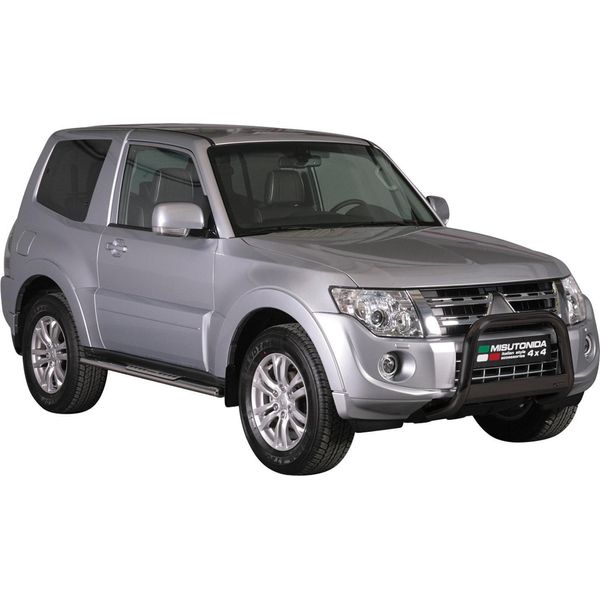 Barra Di Protezione Paraurti Anteriore Per Mitsubishi Pajero 2012-2018 ø63Mm Acciaio Nero-image
