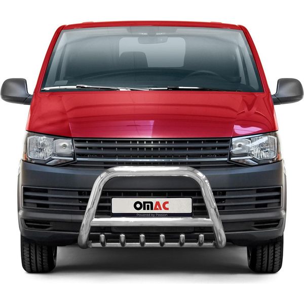 Barra Di Protezione Paraurti Anteriore Per Vw T6 T6.1 Transporter 2015-2024 Acciaio Argento-image