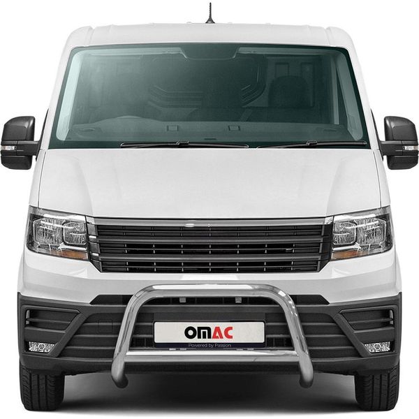 Barra Di Protezione Paraurti Anteriore Per Vw Crafter 2017-2025 Bull Bar In Acciaio Argento-image