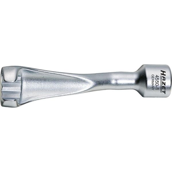 Hazet 4550-1 Chiave Per Tubi Di Iniezione ∙ Quadro Cavo Da 1/2 Pollice (12,5 Mm) ∙ Profilo Esterno A Doppio Esagono ∙ 17 Mm-image