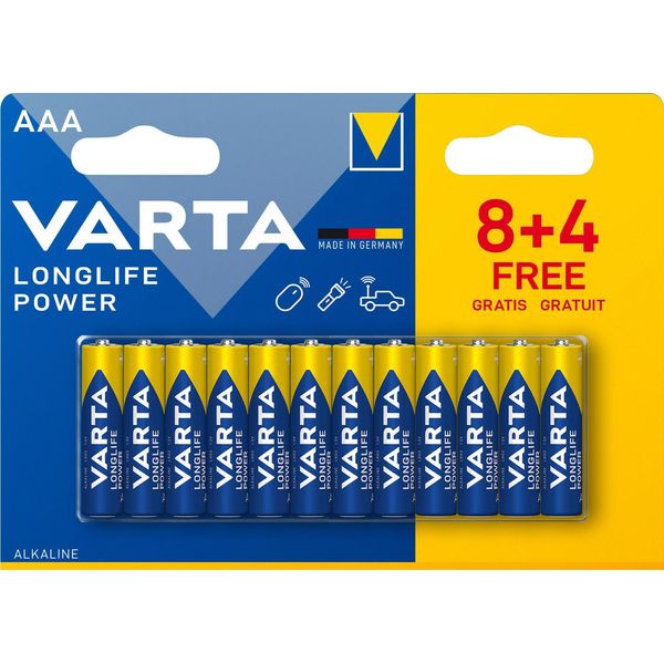 Varta Pile Alcaline "High Energy"", Micro Aaa, 8+4 Gratis"-image