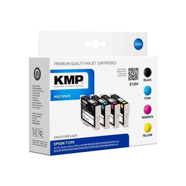 Kmp 1617,4050 Kmp E125V Multipack Bk/C/M/Y Compatibile Con Epson T 129-image