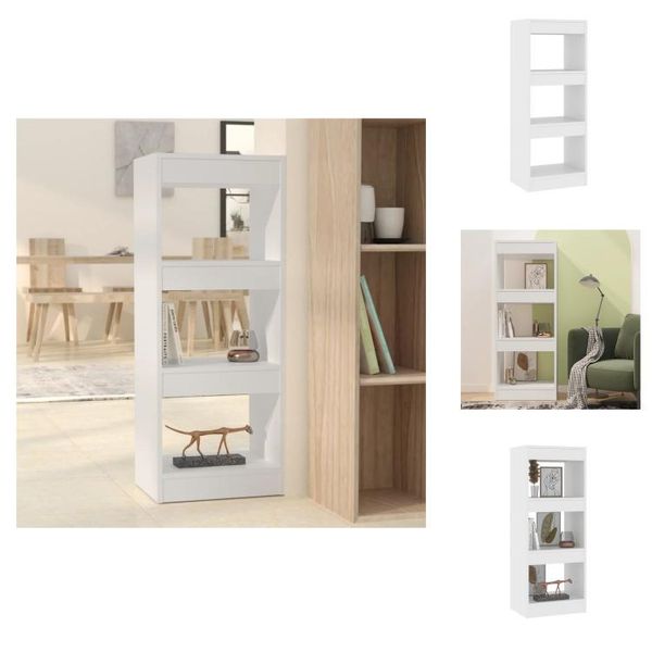 Vidaxl Libreria/Divisorio Bianco 40X30X103 Cm In Legno - Librerie E Scaffali-image