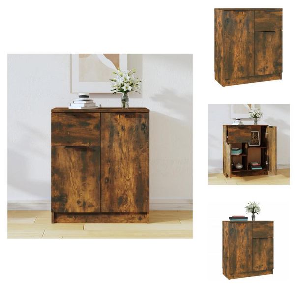 Vidaxl Credenza Rovere Affumicato 60X30X70 Cm Materiale Legno - Credenze-image