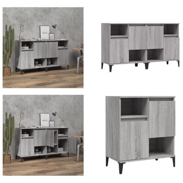 Vidaxl Credenze 2 Pz. Grigio Sonoma 60X35X70 Cm Materiale A Base Di Legno - Credenza - Credenze - Armadio - Armadio Portaoggetti-image